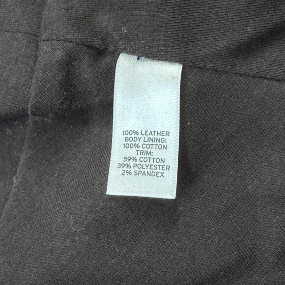 Hinge Womens Motorcycle Jacket Black Leather Full Zip Laser Cut Lined Size M NWT - Picture 11 of 16